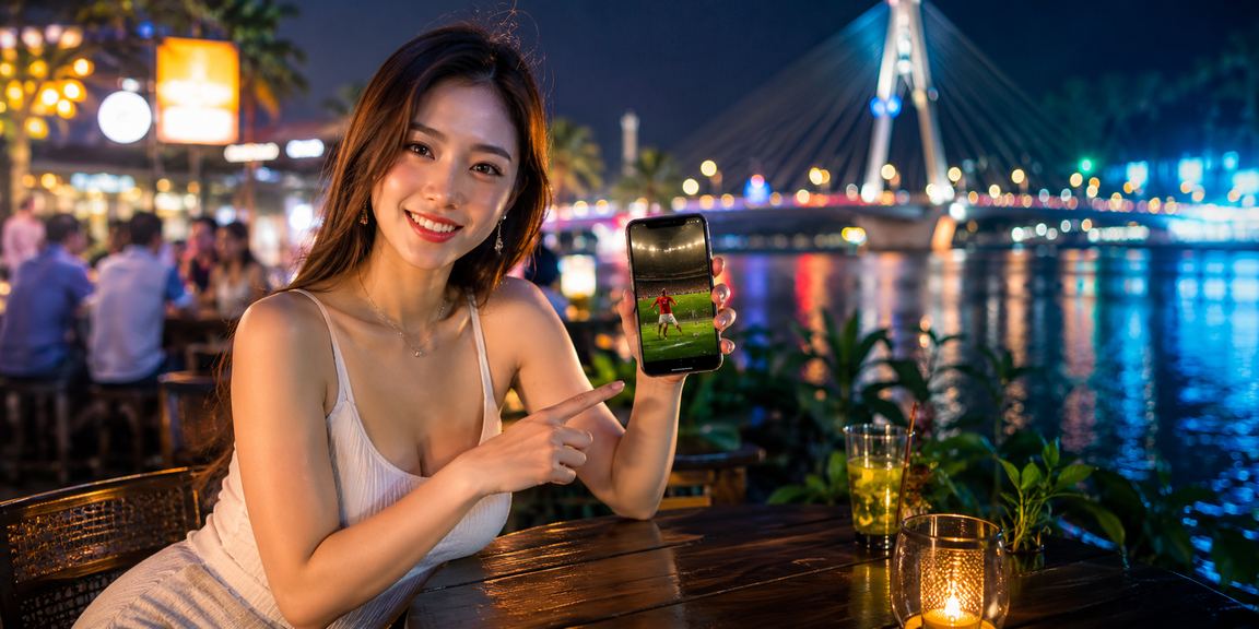 Người dùng xem cá cược thể thao trên điện thoại tại quán cà phê Cần Thơ