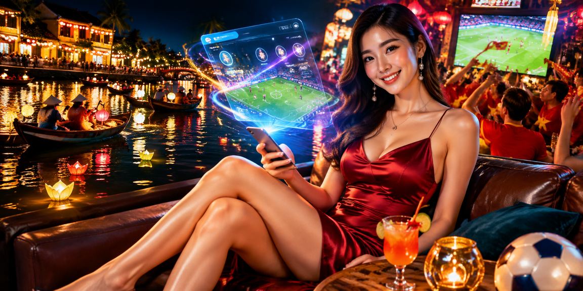 Người dùng tại Hội An theo dõi kèo bóng đá trực tuyến qua điện thoại